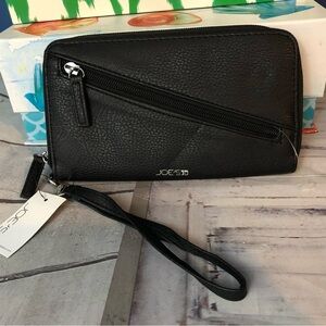 Joe's Black Wrap Around Leather Wristlet